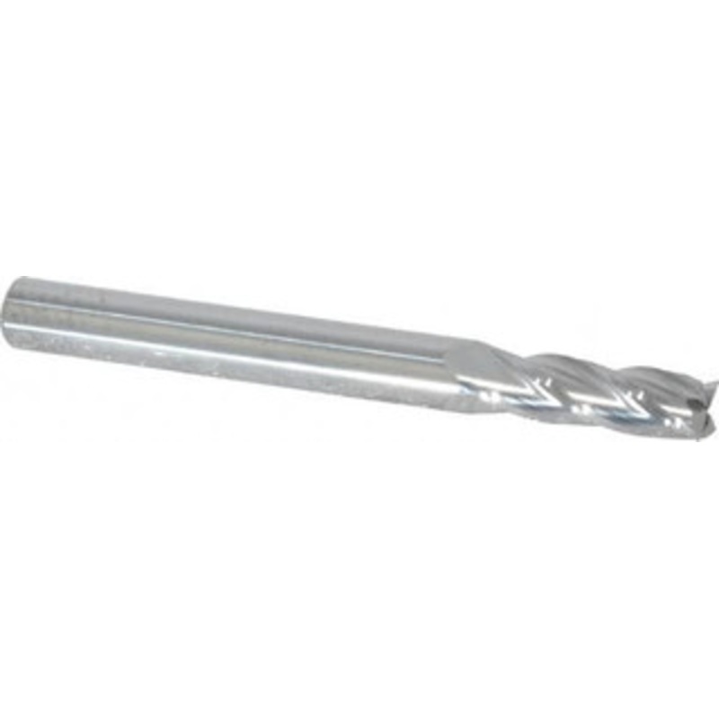 M.A. Ford 15/64, 3/4 LOC, 1/4 Shank Diam, 2-1/2 OAL, 4 Flute, Solid Carbide Square End Mill Single End, Uncoated, Spiral Flute, 30 Helix, Centercutting, Right Hand Cut, Right Hand Flute, Series 111 11123440 – 01674563