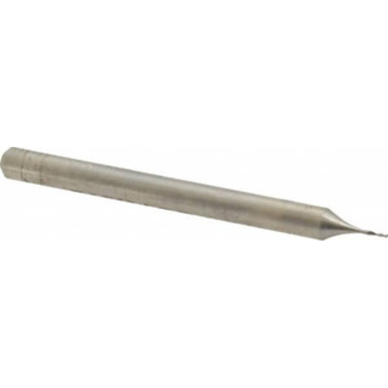 Made in USA 0.015, 0.045 LOC, 1/8 Shank Diam, 1-1/2 OAL, 2 Flute, High Speed Steel Square End Mill Single End, Uncoated, Centercutting 846-.015 – 71768154