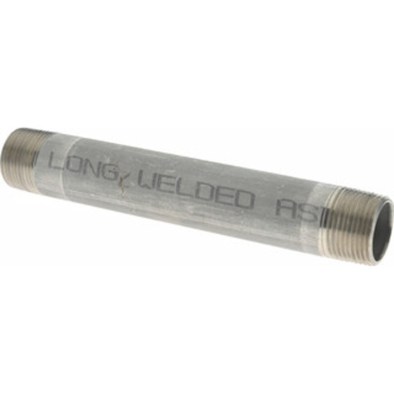 Merit Brass 1 x 8 316/316L Stainless Steel Pipe Nipple Welded, Threaded, Schedule 40 6016-800 – 36905057