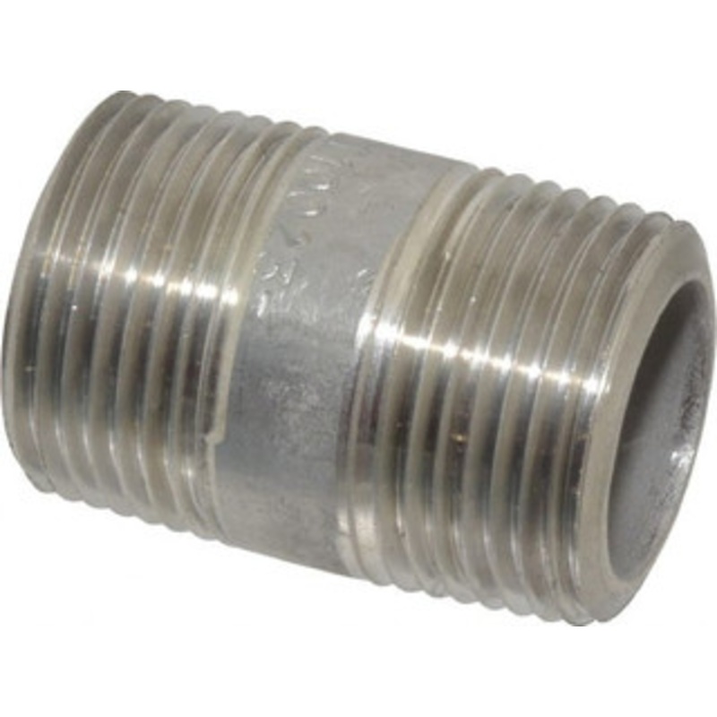 Merit Brass 3/4 x 1.5 304/304L Stainless Steel Pipe Nipple Seamless, Threaded, Schedule 80 4512-150 – 74618349