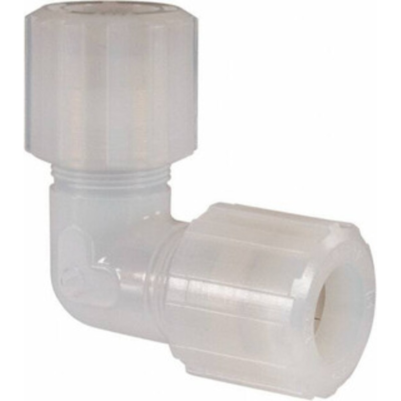 NewAge Industries 3/4 Tube OD, PFA PTFE Plastic Compression Tube Union Elbow 500F Max 5323752 – 48598189