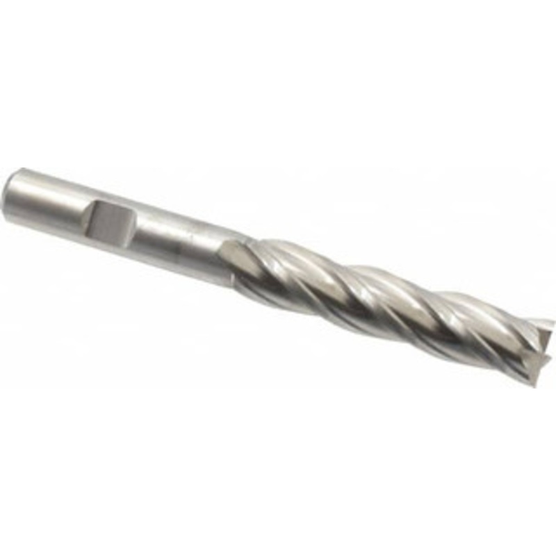 Niagara Cutter 7/16, 2 LOC, 3/8 Shank Diam, 3-11/16 OAL, 4 Flute, Cobalt Square End Mill Single End, Uncoated, Spiral Flute, 30 Helix, Centercutting, Right Hand Cut, Right Hand Flute, Series SPC408 17011734 – 33068594