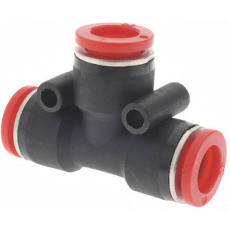 Norgren 10mm Tube OD, Brass Push-to-Connect Tube Union Tee Tube to Tube Connection, 150 Max psi, Nitrile O-Ring, 0 to 175F Working Temp C00601000 – 00349779