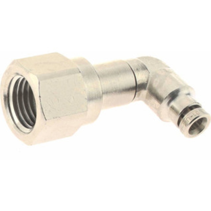 Norgren 5/32 Outside Diam, 1/4 NPTF, Nickel Plated Brass Push-to-Connect Tube Female Swivel Elbow 260 Max psi, Tube to Female NPT Connection 124480228 – 48797062