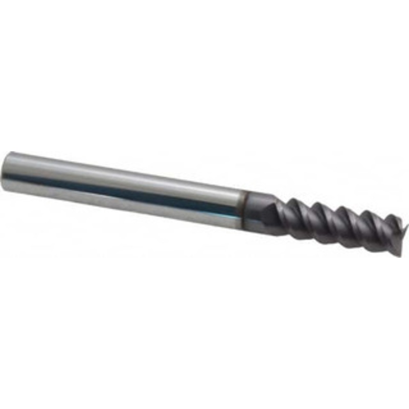 Accupro 1/4, 3/4 LOC, 1/4 Shank Diam, 2-1/2 OAL, 3 Flute, Solid Carbide Square End Mill Single End, AlTiN Finish, Spiral Flute, 60 Helix, Centercutting, Right Hand Cut, Right Hand Flute 3602500C11 – 00592618