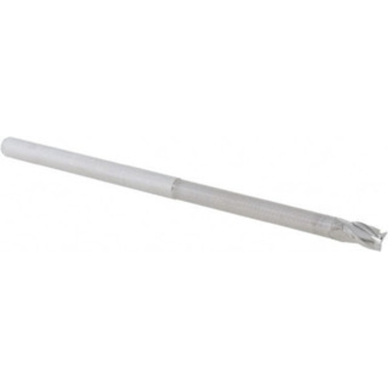 Accupro 1/8, 0.187 LOC, 1/8 Shank Diam, 2-1/2 OAL, 3 Flute, Solid Carbide Square End Mill Single End, Uncoated, Spiral Flute, 30 Helix, Centercutting, Right Hand Cut, Right Hand Flute, Series Miniature 6501395 – 62786371