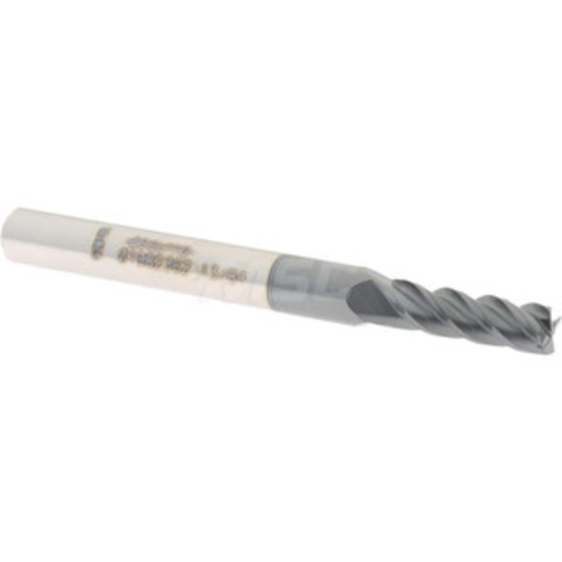 Accupro 13/64, 5/8 LOC, 1/4 Shank Diam, 2-1/2 OAL, 4 Flute, Solid Carbide Square End Mill Single End, AlTiN Finish, Spiral Flute, 40 Helix, Centercutting, Right Hand Cut, Right Hand Flute 12182441 – 01982362