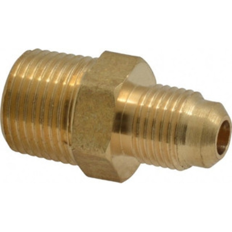 CerroBrass 5/16 Tube OD x 3/8 Thread 45 Brass Flared Tube Male Connector Flare x MIP Ends P-U1-5C – 36984466