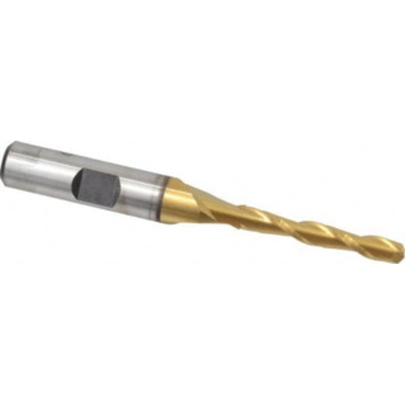 Cleveland 3/16, 1-1/4 LOC, 3/8 Shank Diam, 3-1/16 OAL, 2 Flute, High Speed Steel Square End Mill Single End, TiN Finish, Spiral Flute, 30 Helix, Centercutting, Right Hand Cut, Right Hand Flute, Series HG-2 C39078 – 87403432