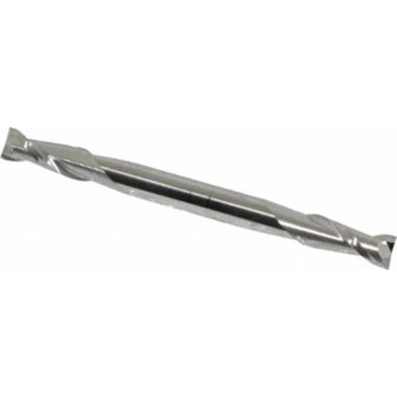 Cleveland 3/16, 1/2 LOC, 3/16 Shank Diam, 2-1/4 OAL, 2 Flute, High Speed Steel Square End Mill Double End, Uncoated, Spiral Flute, 30 Helix, Centercutting, Right Hand Cut, Right Hand Flute, Series HMD-2 C41048 – 87373775