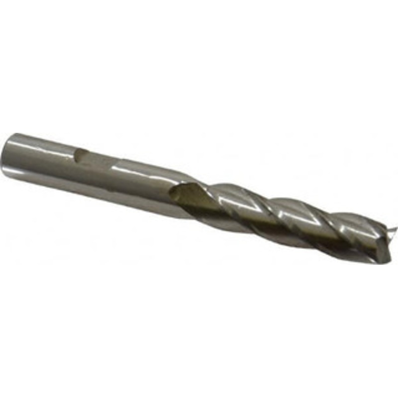 Cleveland 3/8, 1-1/2 LOC, 3/8 Shank Diam, 3-1/4 OAL, 4 Flute, High Speed Steel Square End Mill Single End, Uncoated, Spiral Flute, 30 Helix, Centercutting, Right Hand Cut, Right Hand Flute, Series HG-4C C41331 – 87415212