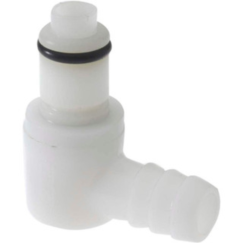 CPC Colder Products 1/4 Nominal Flow, 3/8 ID, Male, Elbow Hose Barb-Male Plug 120 Max psi, -40 to 180F, Acetal Coupling, Buna-N O-Ring PLCD23006 – 48736060