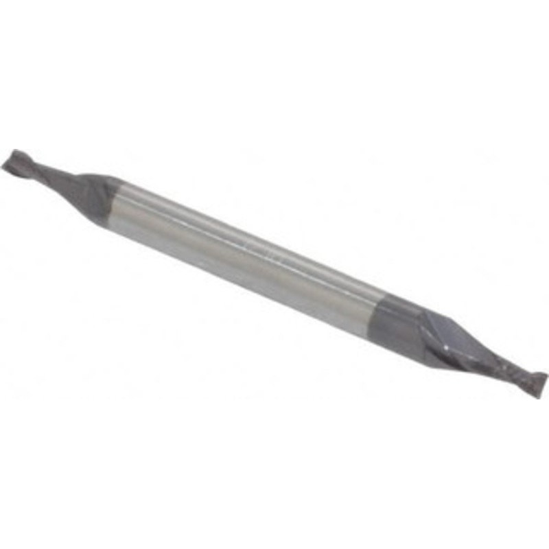 Hertel 1/16, 1/8 LOC, 1/8 Shank Diam, 1-1/2 OAL, 2 Flute, Solid Carbide Square End Mill Double End, AlTiN Finish, 30 Helix, Centercutting, Right Hand Cut 750661 – 59916213
