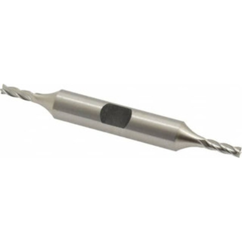 Hertel 1/8, 3/8 LOC, 3/8 Shank Diam, 3-1/16 OAL, 4 Flute, Cobalt Square End Mill Double End, Uncoated, Spiral Flute, 30 Helix, Centercutting, Right Hand Cut, Right Hand Flute E2053008 – 87150579