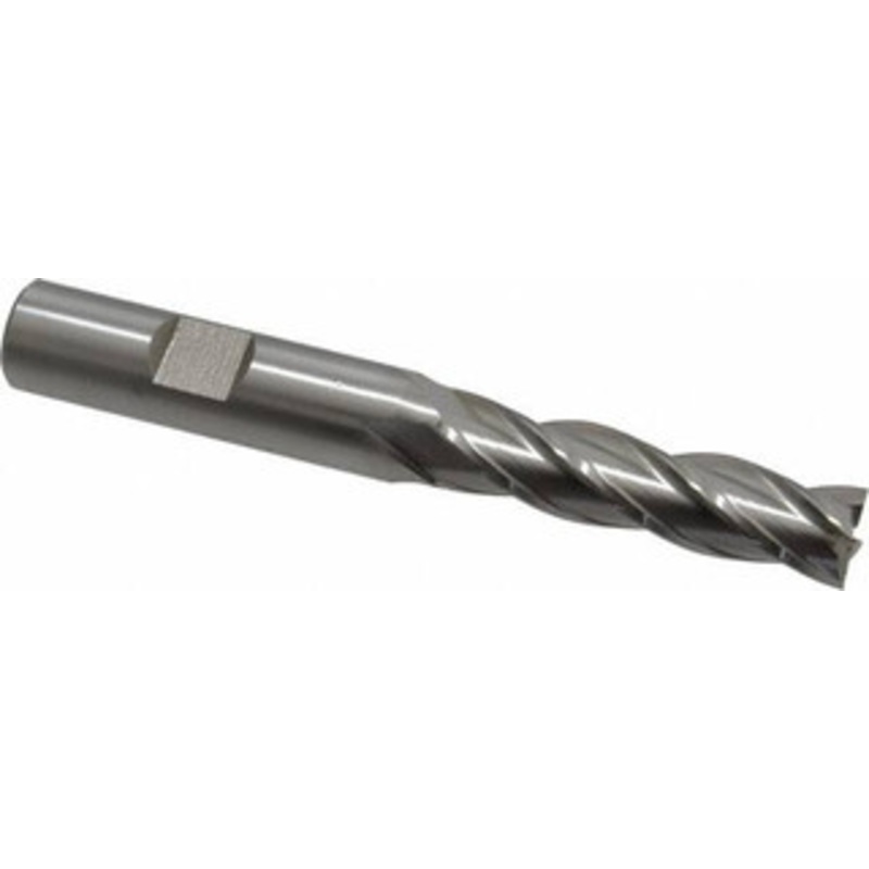 Hertel 7/16, 1-3/4 LOC, 1/2 Shank Diam, 3-3/4 OAL, 4 Flute, High Speed Steel Square End Mill Single End, Uncoated, Spiral Flute, 30 Helix, Right Hand Cut, Right Hand Flute E1034028 – 41118266