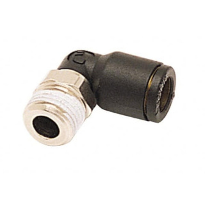 Legris 10mm Outside Diam, 1/2 NPT, Nylon Push-to-Connect Tube Male Elbow 290 Max psi, Tube to Male NPT Connection, Buna Nitrile O-Ring 3109 10 22 – 85334019