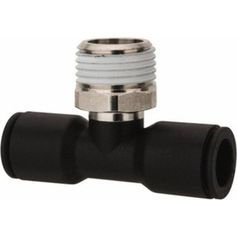 Legris 12mm OD, 1/2 BSPT, Nylon/Nickel Plated Brass Push-to-Connect Male Branch Tee 290 Max psi 3108 12 21 – 48682397