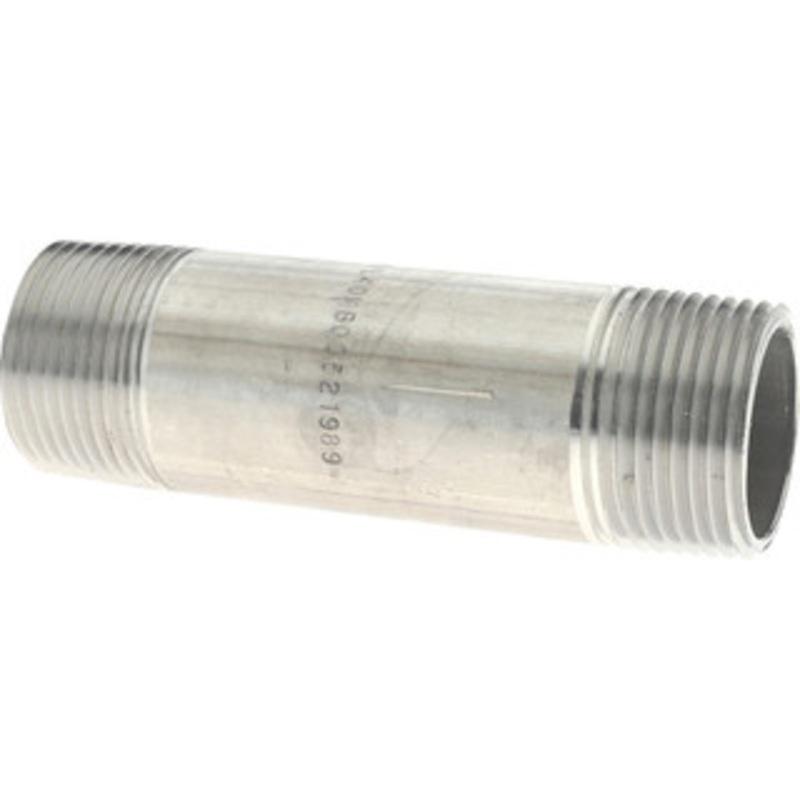 Merit Brass 1 x 4 304/304L Stainless Steel Pipe Nipple Welded, Threaded, Schedule 40 4116-400 – 36903797