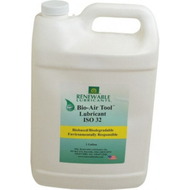 Renewable Lubricants 1 Gal Bottle, ISO 32, Air Tool Oil -22F to 250, 29.33 Viscosity (cSt) at 40C, 7.34 Viscosity (cSt) at 100C, Series Bio-Air 83113 – 62685391