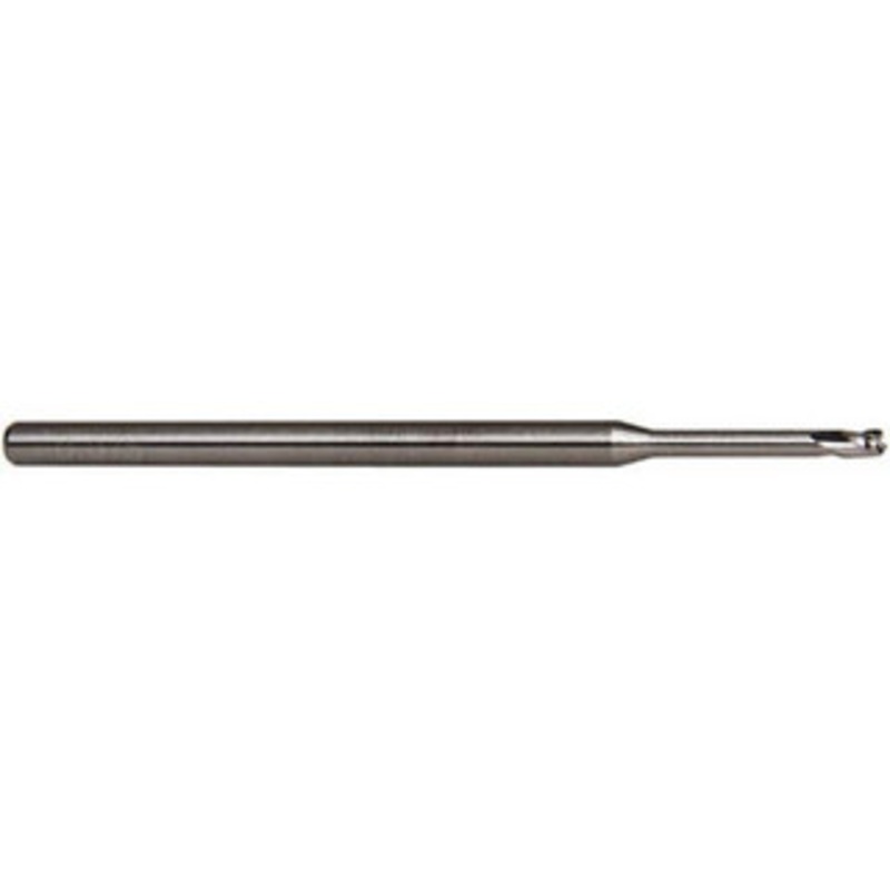 Accupro 0.075, 0.112 LOC, 1/8 Shank Diam, 2-1/2 OAL, 3 Flute, Solid Carbide Square End Mill Single End, Uncoated, Spiral Flute, 30 Helix, Centercutting, Series Miniature 6501050 – 58747445