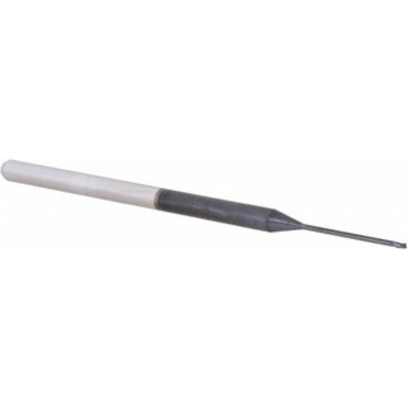 Accupro 1/32, 0.046 LOC, 1/8 Shank Diam, 2-1/2 OAL, 3 Flute, Solid Carbide Square End Mill Single End, AlTiN Finish, Spiral Flute, 30 Helix, Centercutting, Right Hand Cut, Right Hand Flute, Series Miniature 6501206 – 62775606