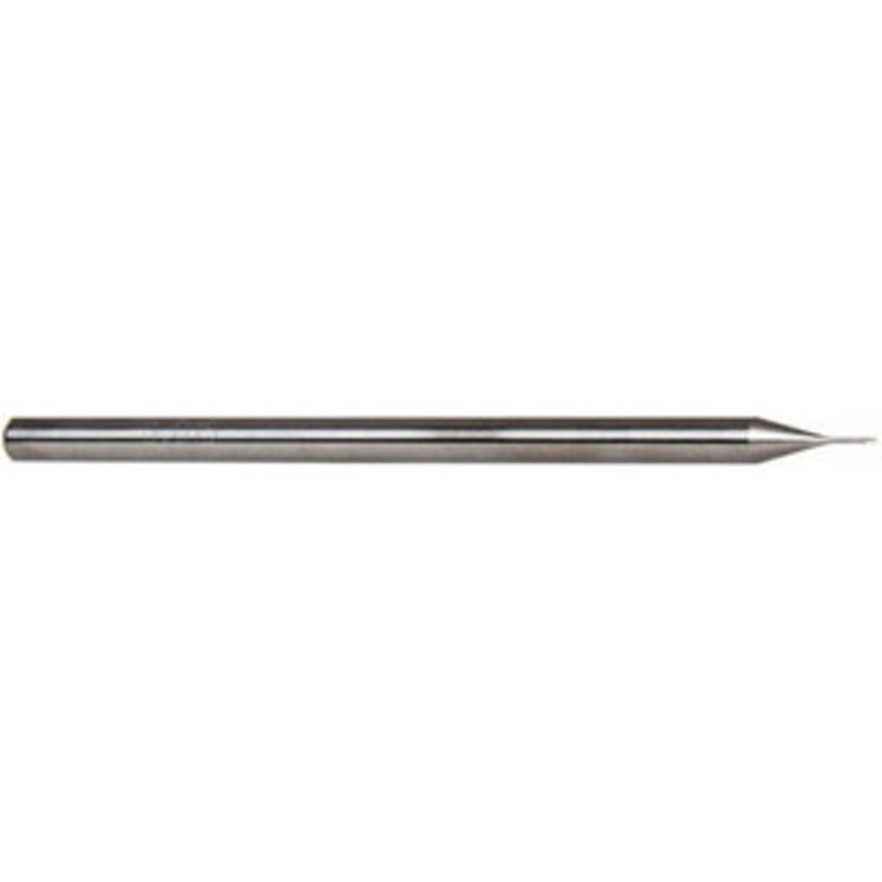 Accupro 1/64, 0.022 LOC, 1/8 Shank Diam, 2-1/2 OAL, 3 Flute, Solid Carbide Square End Mill Single End, Uncoated, Spiral Flute, 30 Helix, Centercutting, Right Hand Cut, Right Hand Flute, Series Miniature 6501152 – 62776109