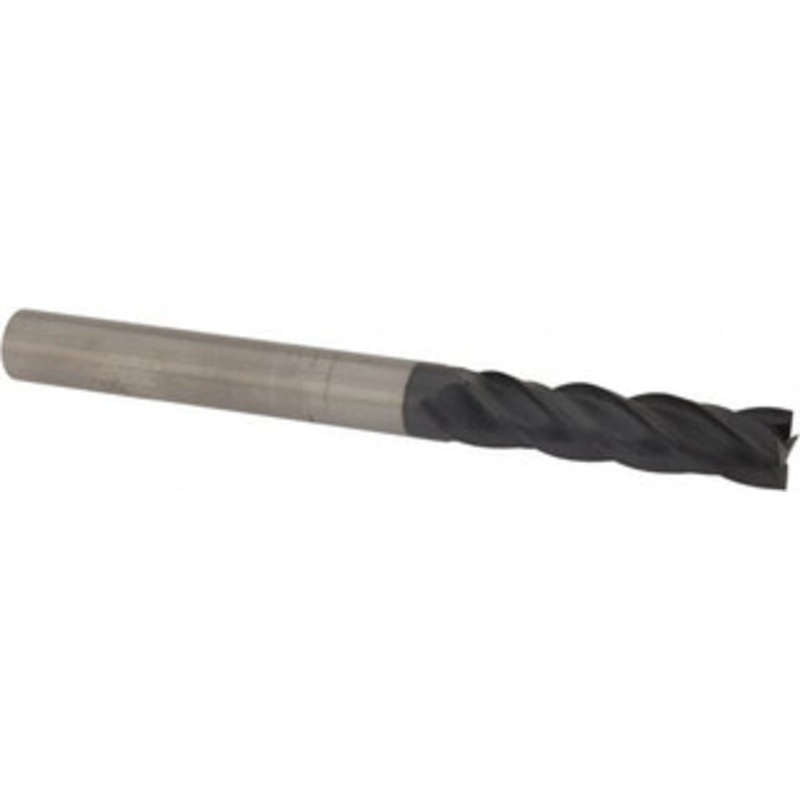 Accupro 5/32, 3/8 LOC, 3/16 Shank Diam, 2 OAL, 4 Flute, Solid Carbide Square End Mill Single End, AlTiN Finish, Spiral Flute, Variable Helix, Centercutting, Right Hand Cut, Right Hand Flute 446S1562SQC11 – 43027580