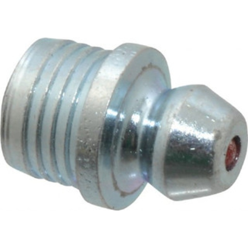 Alemite Straight Head Angle, Nickel/Copper Drive-In Grease Fitting 35/64 Overall Height, 1/4 Shank Length, Zinc Plated Finish 1608-B – 03244589