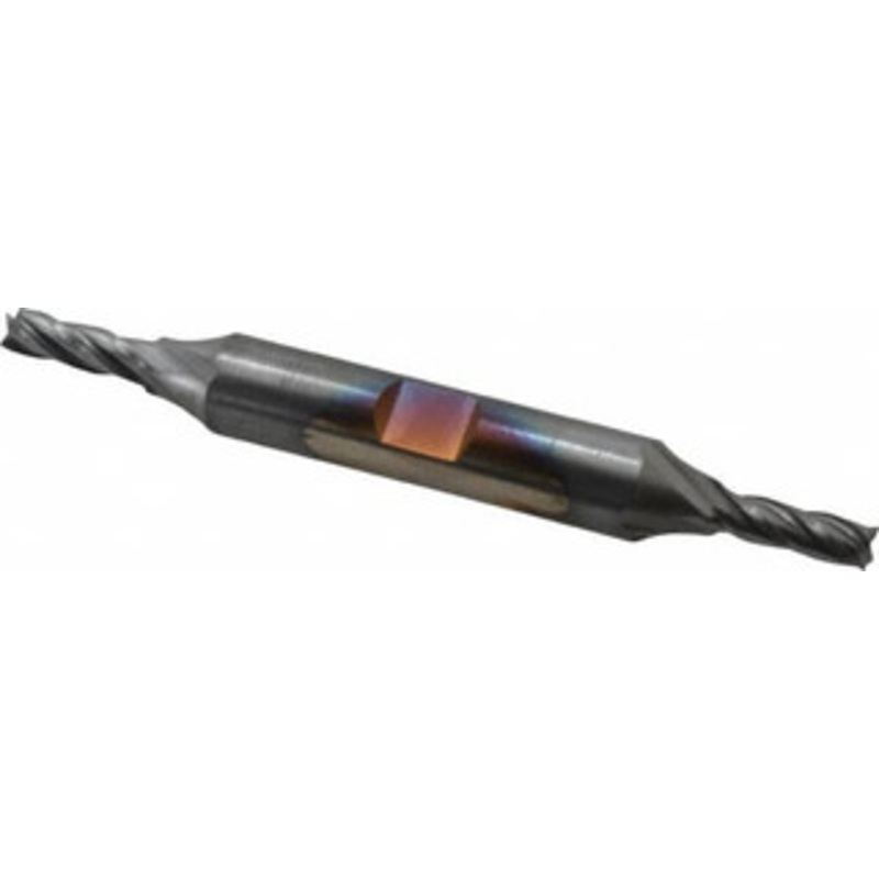 Cleveland 11/64, 1/2 LOC, 3/8 Shank Diam, 3-1/4 OAL, 4 Flute, High Speed Steel Square End Mill Double End, TiCN Finish, Spiral Flute, 30 Helix, Centercutting, Right Hand Cut, Right Hand Flute, Series HD-4C C33103 – 87407896