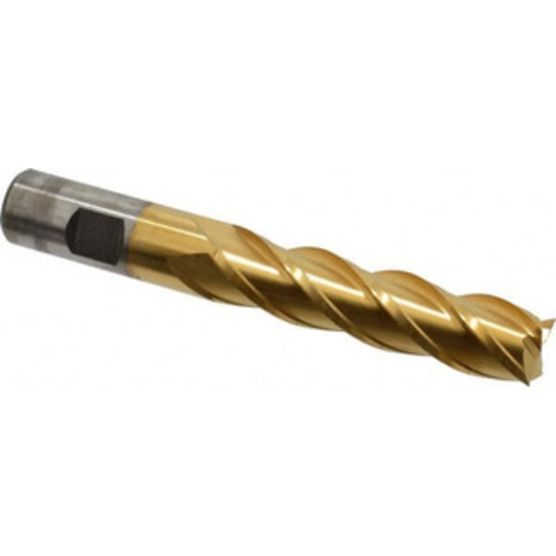 Cleveland 3/4, 50.8mm LOC, 3/4 Shank Diam, 5-1/4 OAL, 4 Flute, Powdered Metal Square End Mill Single End, TiN Finish, Spiral Flute, 37 Helix, Centercutting, Right Hand Cut, Right Hand Flute, Series PM-4 C32022 – 87434957