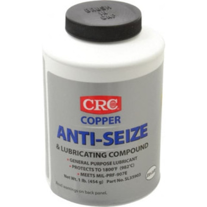 CRC 16 oz Bottle General Purpose Anti-Seize Lubricant Copper, -95 to 1,800F, Bronze, Water Resistant 1007939 – 05092093