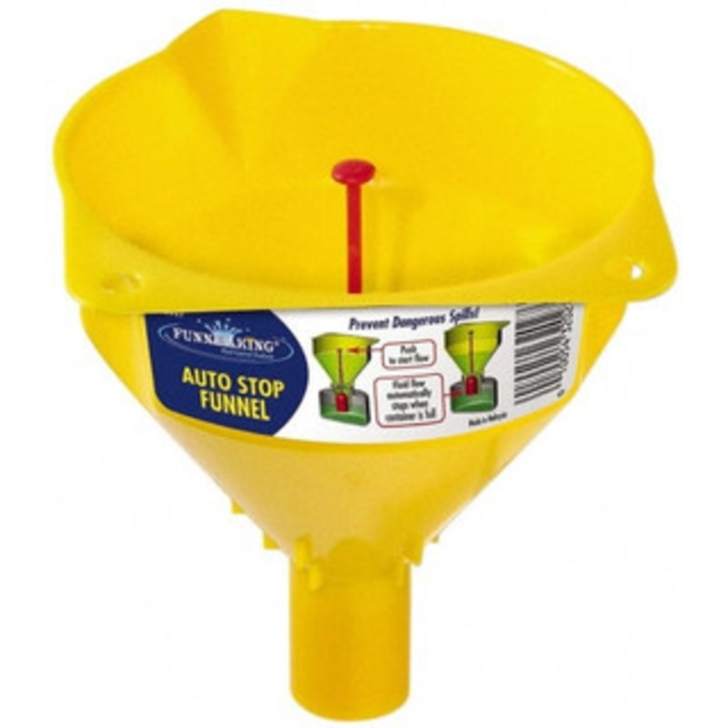 Funnel King 16 oz Capacity Polypropylene Funnel 5 Mouth OD, 1 Tip OD, 1-1/4 Straight Spout, Yellow 32027 – 43297381