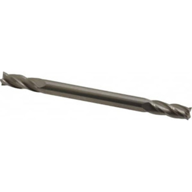 Hertel 3/16, 1/2 LOC, 3/16 Shank Diam, 2-1/2 OAL, 4 Flute, Solid Carbide Square End Mill Double End, Uncoated, Spiral Flute, 30 Helix, Centercutting, Right Hand Cut 750284 – 88248414