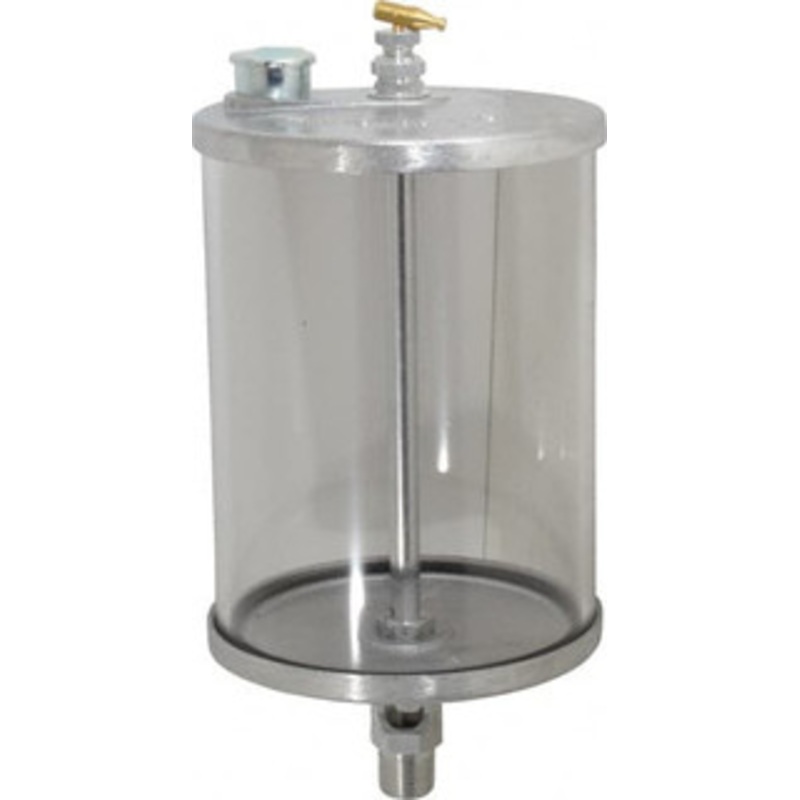 LDI Industries 1 Outlet, Polymer Bowl, 1.89 L Manual-Adjustable Oil Reservoir 1/2 NPTF Outlet, 5-1/2 Diam x 12-1/16 High, 71.11C Max RDF111-04 – 03240041