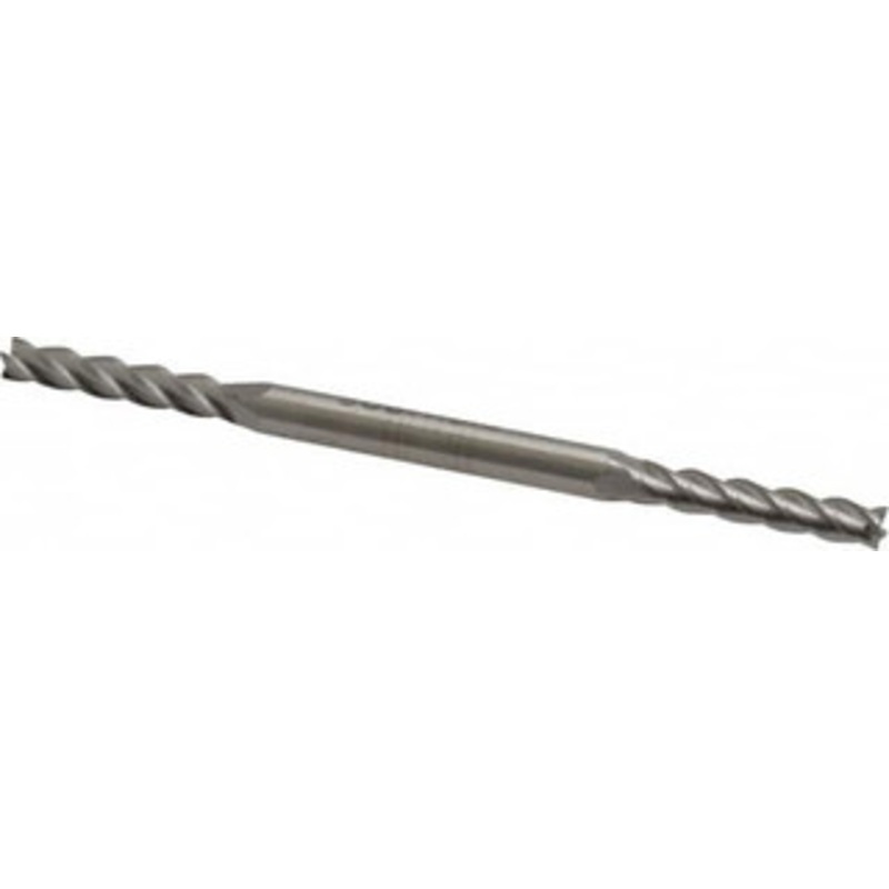 Made in USA 5/32, 7/8 LOC, 3/16 Shank Diam, 3-1/4 OAL, 4 Flute, Cobalt Square End Mill Double End, Uncoated 551-0156 – 71934103
