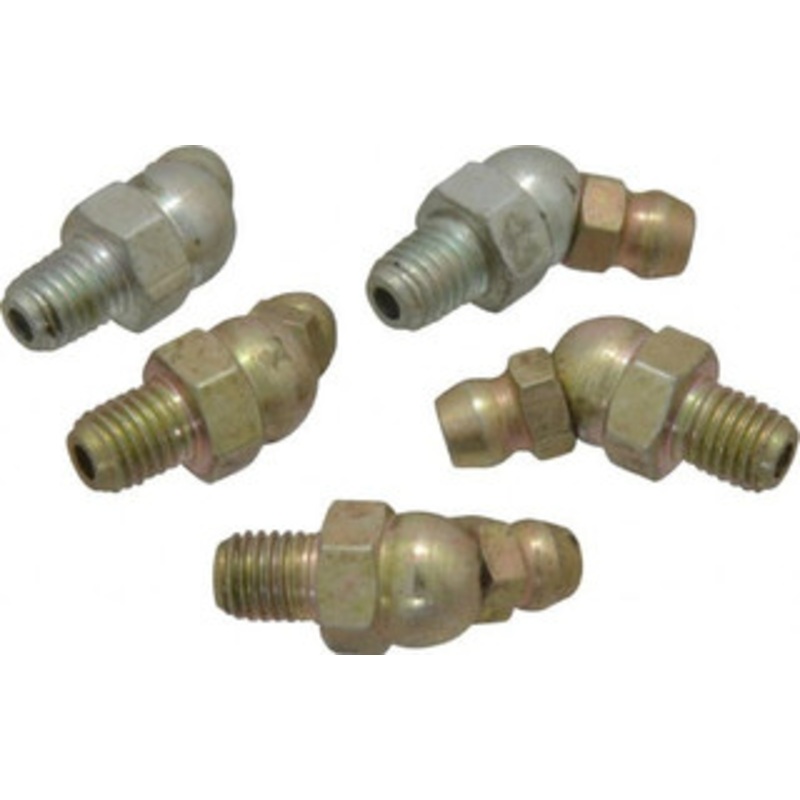 PROLUBE 45 Head Angle, 1/4-28 NF Steel Standard Grease Fitting NF Thread GFT/14/28/45L-5 – 08060733