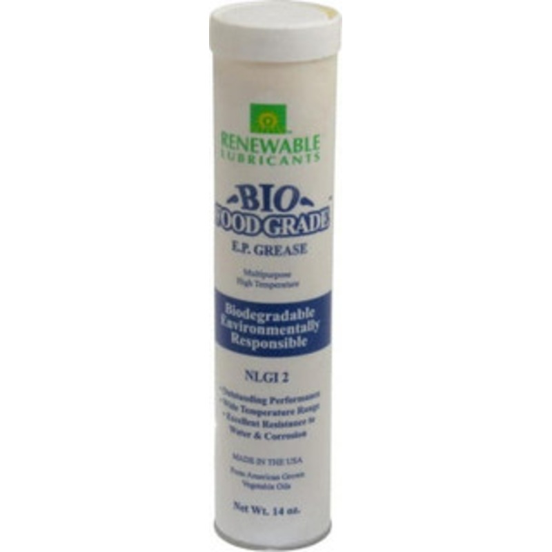 Renewable Lubricants 14 oz Cartridge Biobased Extreme Pressure Grease White, Extreme Pressure, Food Grade & High Temperature, 590F Max Temp, NLGIG 2, 87501 – 62681663