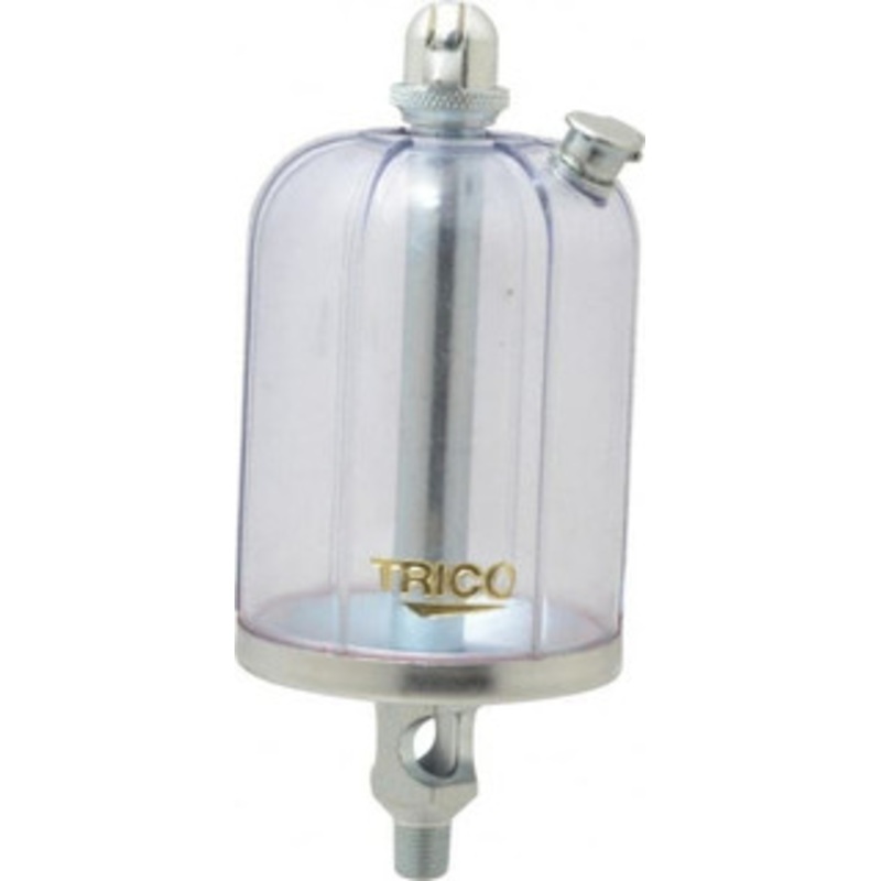 Trico 1 Outlet, Acrylic Bowl, 8 Ounce Manual-Adjustable Oil Reservoir 1/8 NPT Outlet, 2-5/8 Diam x 6-3/8 High 30327 – 09419748