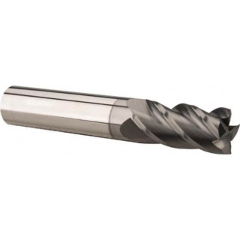 Accupro 1/2, 1-1/2 LOC, 1/2 Shank Diam, 3-1/2 OAL, 4 Flute, Solid Carbide Square End Mill Single End, nACRo Finish, Spiral Flute, 40 Helix, Centercutting, Right Hand Cut, Right Hand Flute 12179062 – 70212709