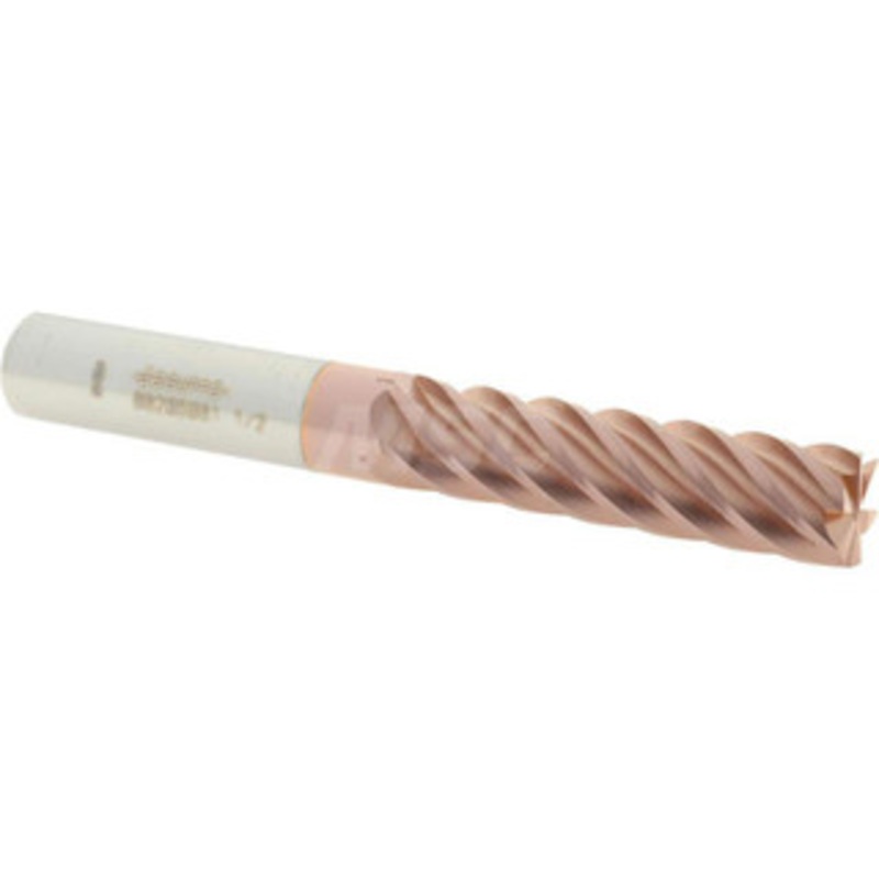 Accupro 1/2, 2 LOC, 1/2 Shank Diam, 4 OAL, 6 Flute, Solid Carbide Square End Mill Single End, TiCN Finish, Spiral Flute, 40 Helix, Centercutting, Right Hand Cut, Right Hand Flute 12183882 – 88206081