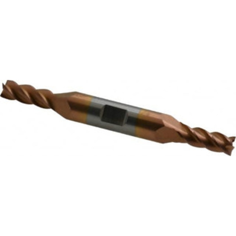 Accupro 1/4, 5/8 LOC, 3/8 Shank Diam, 3 OAL, 4 Flute, Solid Carbide Square End Mill Double End, TiCN Finish, Spiral Flute, 40 Helix, Centercutting, Right Hand Cut, Right Hand Flute 12185126 – 07763683