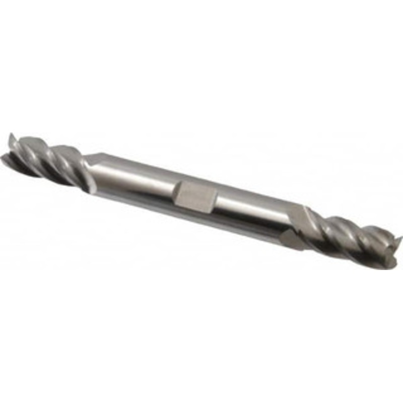 Accupro 11/32, 3/4 LOC, 3/8 Shank Diam, 3-1/2 OAL, 4 Flute, Solid Carbide Square End Mill Double End, Uncoated, Spiral Flute, 40 Helix, Centercutting, Right Hand Cut, Right Hand Flute 12185134 – 07764350