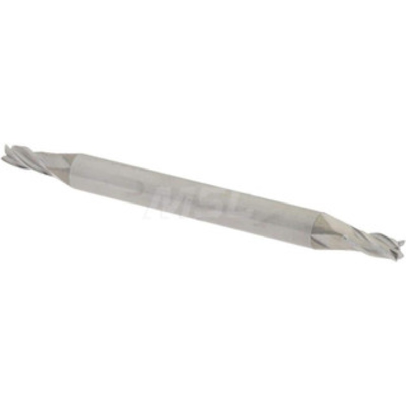 Accupro 5/64, 5/32 LOC, 1/8 Shank Diam, 1-1/2 OAL, 4 Flute, Solid Carbide Square End Mill Double End, Uncoated, Spiral Flute, 30 Helix, Centercutting, Right Hand Cut, Right Hand Flute 12185161 – 07764145