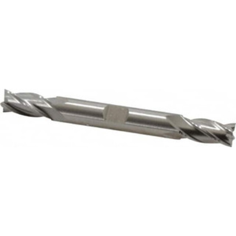 Cleveland 23/64, 3/4 LOC, 3/8 Shank Diam, 3-1/2 OAL, 4 Flute, High Speed Steel Square End Mill Double End, Uncoated, Spiral Flute, 30 Helix, Centercutting, Right Hand Cut, Right Hand Flute, Series HD-4C C33039 – 87407433