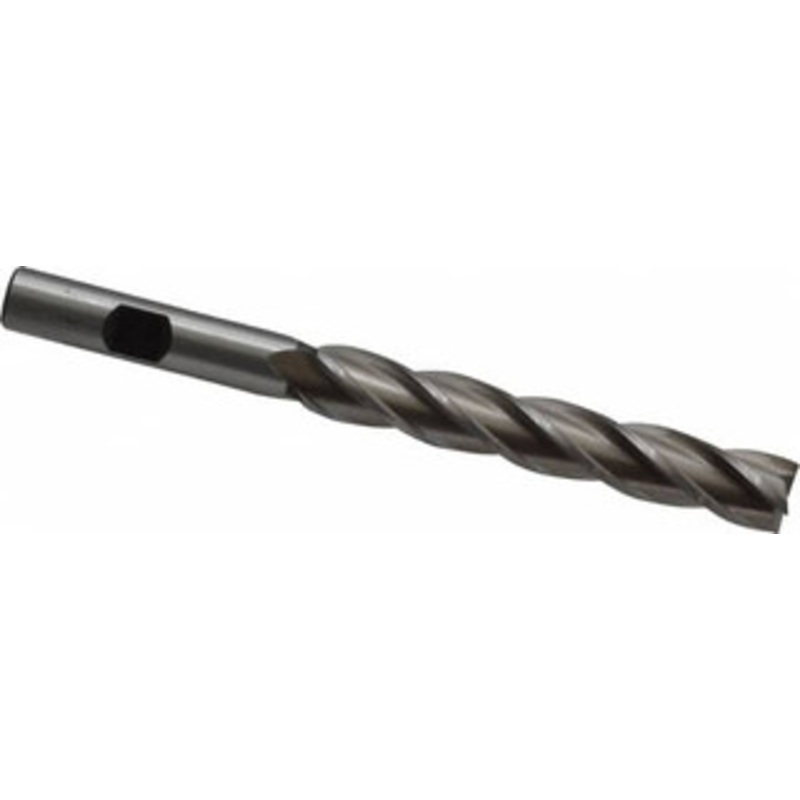 Cleveland 7/16, 2-3/4 LOC, 3/8 Shank Diam, 4-1/2 OAL, 4 Flute, Cobalt Square End Mill Single End, Uncoated, Spiral Flute, 30 Helix, Centercutting, Right Hand Cut, Right Hand Flute, Series HGC-4C C32696 – 87439311