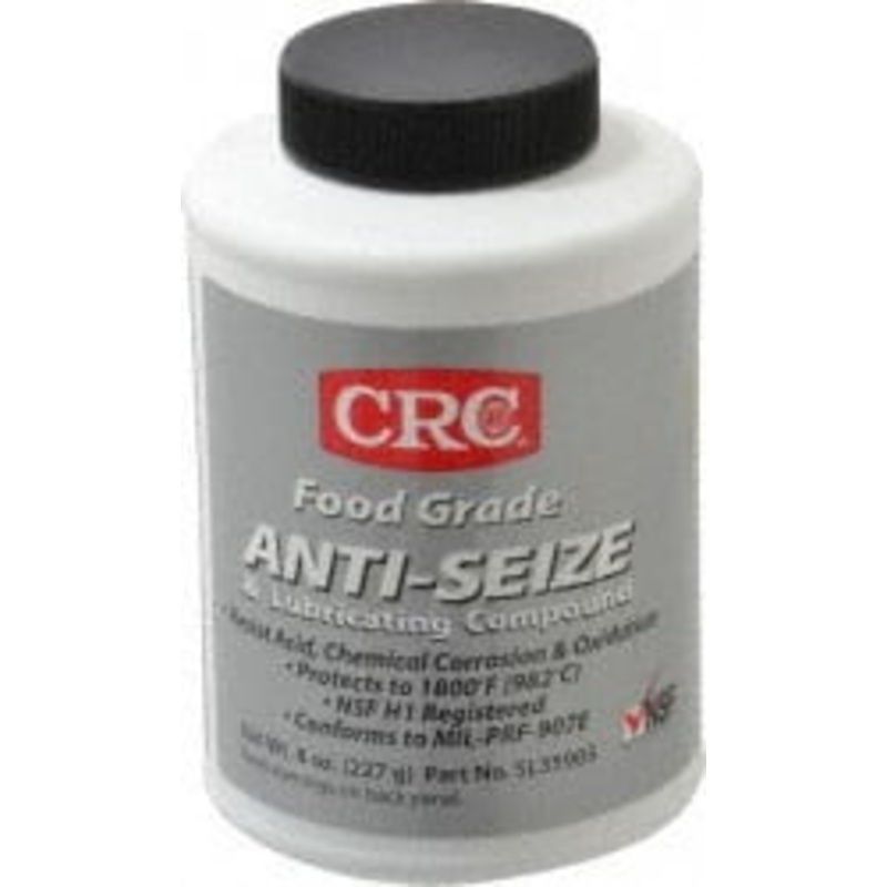 CRC 8 oz Bottle High Temperature Anti-Seize Lubricant Aluminum, -65 to 1,800F, Opaque Off-White, Food Grade, Water Resistant 1007941 – 05154240