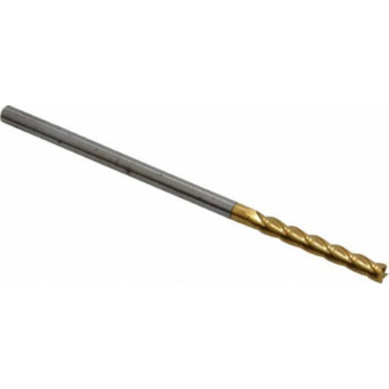 Hertel 1/4, 1/2 LOC, 1/4 Shank Diam, 2-1/2 OAL, 4 Flute, Solid Carbide Square End Mill Double End, TiN Finish, 30 Helix, Centercutting, Right Hand Cut 750294 – 74612177