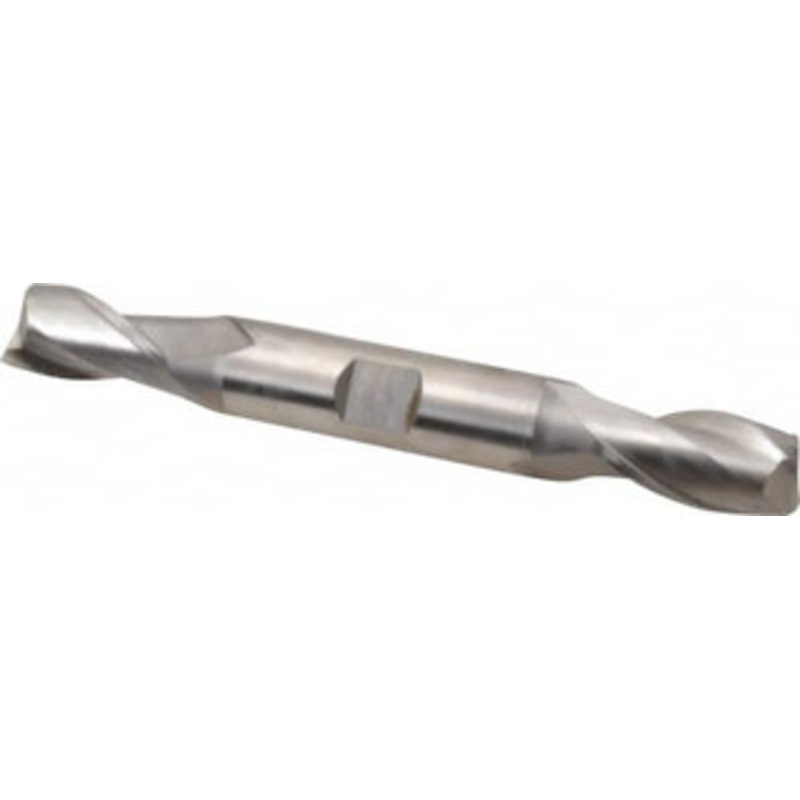 Hertel 15mm, 1-1/8 LOC, 5/8 Shank Diam, 4-1/2 OAL, 2 Flute, Cobalt Square End Mill Double End, Uncoated, Centercutting 12946 – 89331680