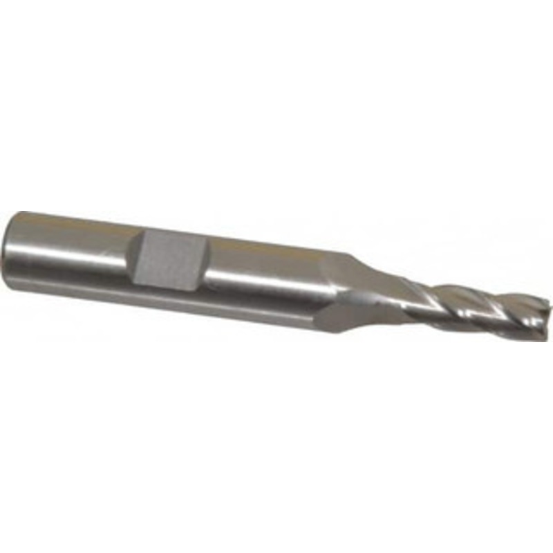 Hertel 5.5mm, 5/8 LOC, 3/8 Shank Diam, 2-1/2 OAL, 4 Flute, Cobalt Square End Mill Single End, Uncoated, 30 Helix, Centercutting, Right Hand Cut 11745 – 59912238