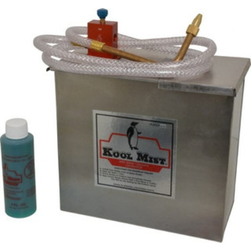Kool Mist 1 Outlet, 1 Gal Tank Capacity, Stainless Steel Tank Mist Coolant System 4 ft. Coolant Line Length, 6 Hose Length, 5/16 Nozzle Diam 100 N-90 DEG – 09413253